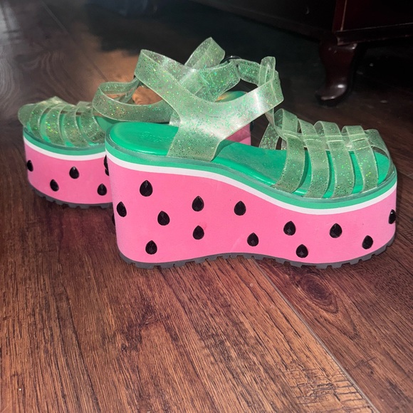 Women’s Glittery Watermelon Platform Sandals Dolls Kill - Picture 7 of 8
